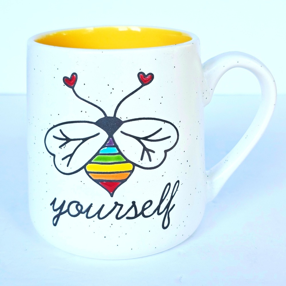 Sheffield Home Bee Yourself Rainbow Ceramic Gift Coffee Mug Inspirational Cup